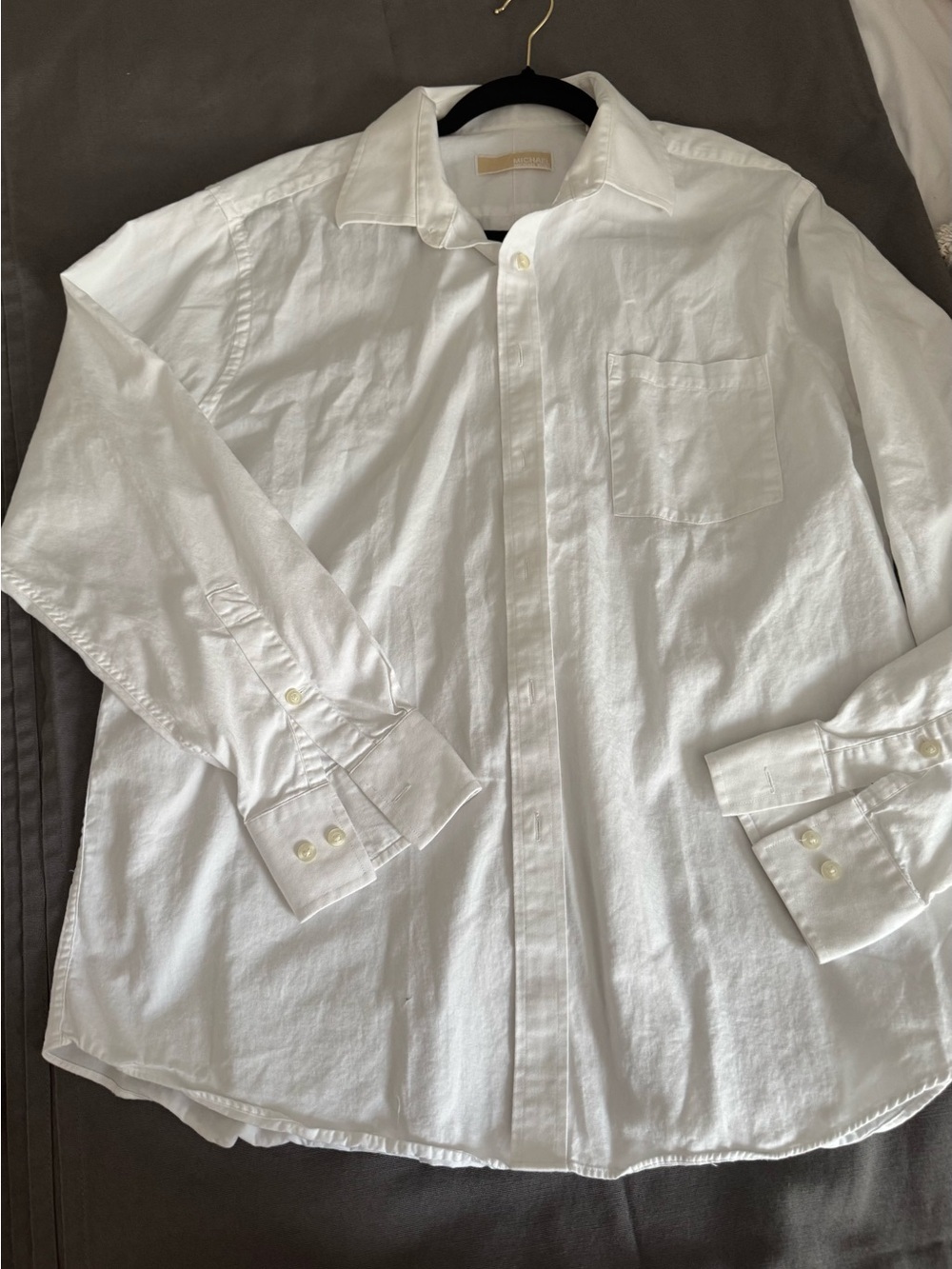 Michael Kors Classic Men’s White Button-up Shirt - Size 17.5 Neck